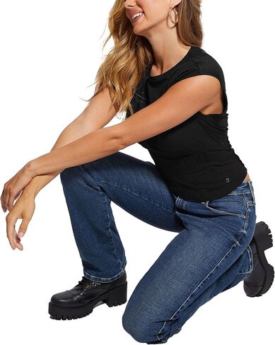 GUESS Women's Eco Sleeveless Karmen Corset Tee in Kuwait