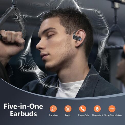 في أذن Bluetooth 5.4 سماعات أذن مع علبة شحن شاشة رقمية ، وقت تشغيل لمدة 36 ساعة ، صوت ستيريو باس عميق ، IP7 مقاوم للماء ، مناسب لللياقة والمشي والتمرين (أبيض) in Saudi Arabia