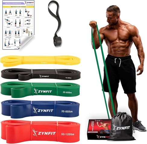 Set of 5 Resistance Bands with Door Anchor, Exercise Bands, Resistance Band for Working Out, Resistance Bands, Pull Up Bands, Exercise Bands Resistance in Saudi Arabia