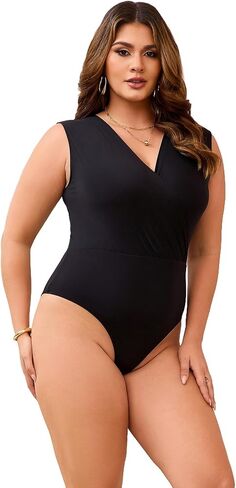 Ohyeahlady نساء bodysuit قمم Ruched v Neck Summer يخرج من ملابس غير رسمية بوستي in Saudi Arabia