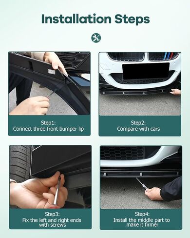 SCITOO Glossy Black Front Bumper Lip STP-Style Fits for 2008-2012 for Audi A5 Quattro 2010-2012 for Audi A5 ABS Front Lip Spoiler in Saudi Arabia