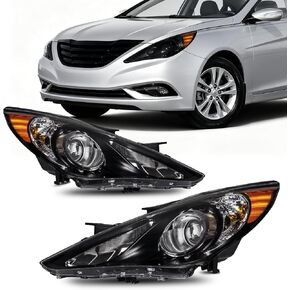 Torchbeam Headlight Assembly, Replacement For 2011-2014 Sonata GLS/Limited/SE (Except Hybrid), Headlight Assembly Black Set Lens Passenger And Driver Side 2pcs in Saudi Arabia
