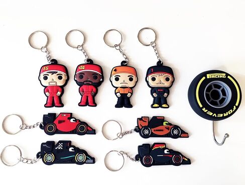 Racing Driver Car Key Chain Keychain Auto Tire Compatible with Formula One F1 Team Fan Gift Accessory in Saudi Arabia