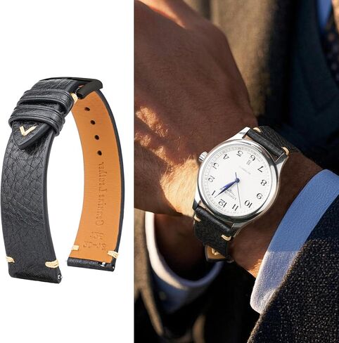 Quick Release Leather Watch Band,Top Grain Leather Watch Straps, Italian Calfskin Watchbands Replacement Strap for Men Women 16mm 18mm 19mm 20mm 21mm 22mm 24mm in Saudi Arabia