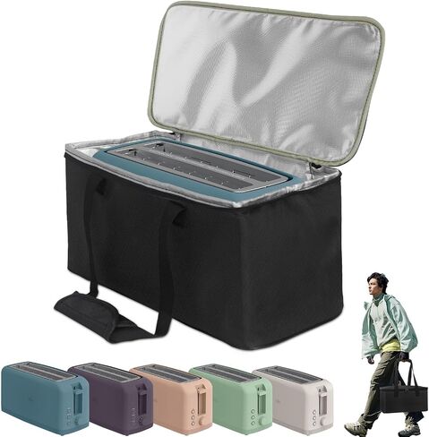 Carrying Bag for Bella 2 Slice Slim Toaster, Portable Outdoor Toaster Travel Carrier Bag Case for Bella, Waterproof & Heat-Resistant 2 Slice Bread Maker Bag with Aluminum Foil Lining in Kuwait