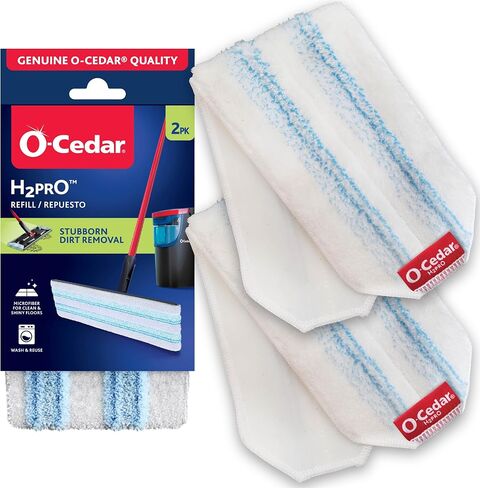 O-Cedar H2PRO MOP PADS (حزمة 6) | آلة قابلة للغسل | قابل لإعادة الاستخدام | بدائل رأس ميكروفيات ممسحة in Kuwait