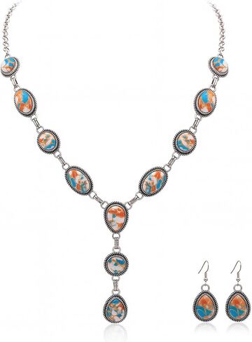 Rustic Couture's Western Necklace Earrings Jewelry Set for Women in Saudi Arabia