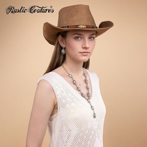 Rustic Couture's Western Necklace Earrings Jewelry Set for Women in Saudi Arabia