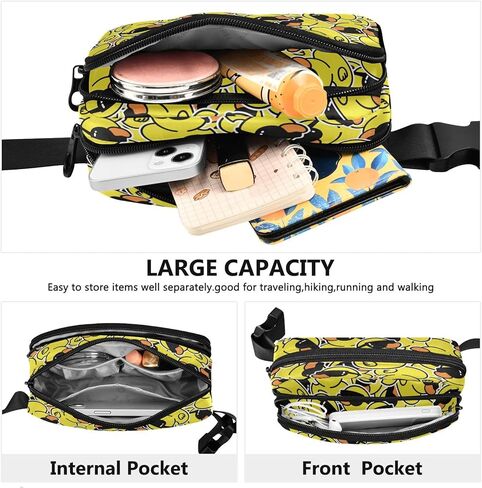 Exnundod فريد من نوعه Music Mix Mix 80s Tape Fanny Fanny Pack for Women Men ، Casseth Crossbody Pack مع حقيبة حزام حزام قابلة للتعديل لتشغيل المشي لمسافات طويلة in Kuwait