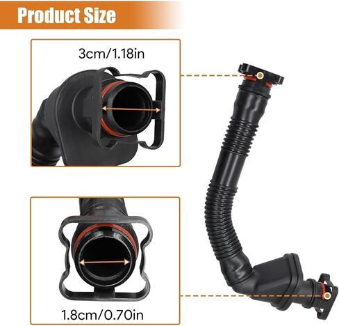 Car Crankcase Vent Hose from Valve Cover Compatible with BMW 135i 335i 535i 640i X1 X3 X4 X5 X6 2011 2012 2013 2014 2015 2016 2017 Replaces# 11127584128 7584128 in Saudi Arabia