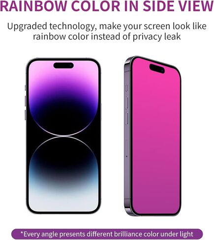 2 Pack Gradient Tempered Glass for iPhone 14 Pro Max Privacy Screen Protector for iPhone14 ProMax 6.7inch Anti Spy Anti Blue Light Eye Protection HD Ultra Clear Anti-Scratch Bubble Free in Kuwait