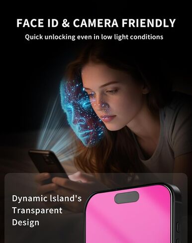 2 Pack Gradient Tempered Glass for iPhone 14 Pro Max Privacy Screen Protector for iPhone14 ProMax 6.7inch Anti Spy Anti Blue Light Eye Protection HD Ultra Clear Anti-Scratch Bubble Free in Kuwait