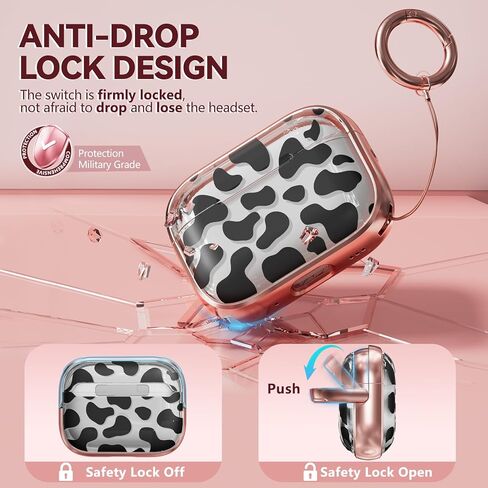 with Safety Lock for AirPods 4 Case 2024, TPU Clear AirPod 4th Generation Case,Air Pod 4 Cases for Women Girly, AirPods 4 with Active Noise Cancellation Cases with Cleaner Kit - Checkerboard in Kuwait