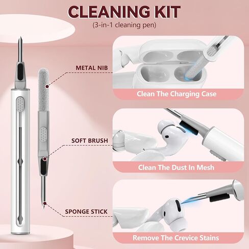 with Safety Lock for AirPods 4 Case 2024, TPU Clear AirPod 4th Generation Case,Air Pod 4 Cases for Women Girly, AirPods 4 with Active Noise Cancellation Cases with Cleaner Kit - Checkerboard in Kuwait