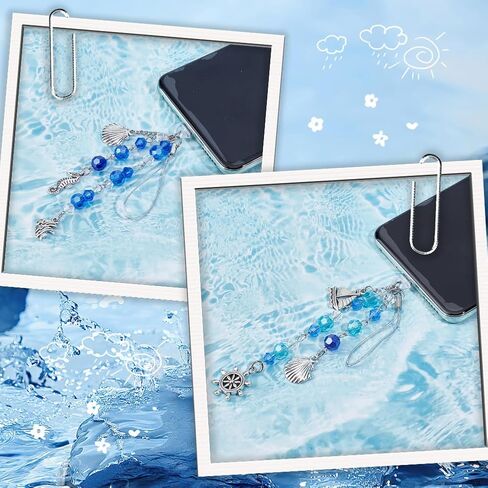 SUNNYCLUE 6Pcs 2 Styles Phone Dust Plug Charm Smartphone Charms Alloy Blue Glass Silver Moon Star Pendants Mobile Phones Anti Dust Plugs Strap Accessories for Women Adults Cellsphones Hanging Decors in Kuwait