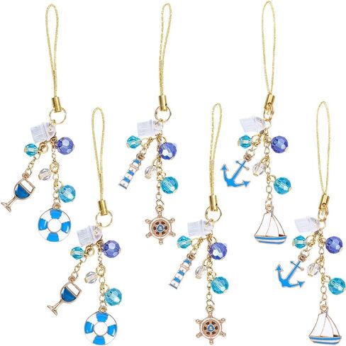 Sunnyclue 6pcs 2 Styles Phone Dust Plug Scarm Charm Smartphone Charms Alloy Blue Glass Silver Moon Star Presants Presons Mobile Hoti Grapp Slops Associory for Women Adults Cellsons Hanging Decors in Kuwait