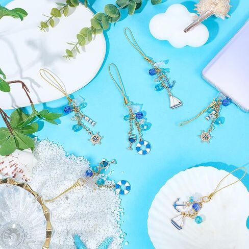 Sunnyclue 6pcs 2 Styles Phone Dust Plug Scarm Charm Smartphone Charms Alloy Blue Glass Silver Moon Star Presants Presons Mobile Hoti Grapp Slops Associory for Women Adults Cellsons Hanging Decors in Kuwait