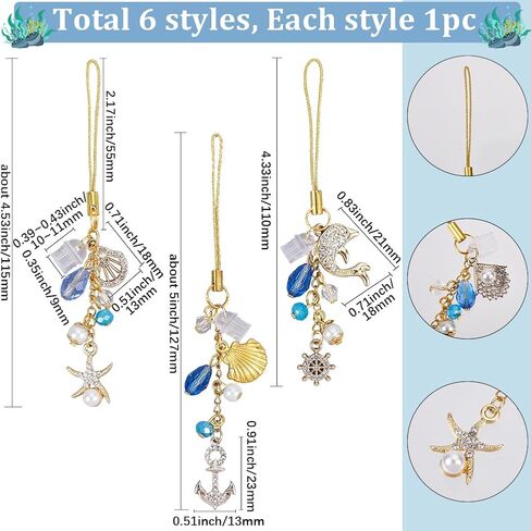 Sunnyclue 6pcs 2 Styles Phone Dust Plug Scarm Charm Smartphone Charms Alloy Blue Glass Silver Moon Star Presants Presons Mobile Hoti Grapp Slops Associory for Women Adults Cellsons Hanging Decors in Kuwait