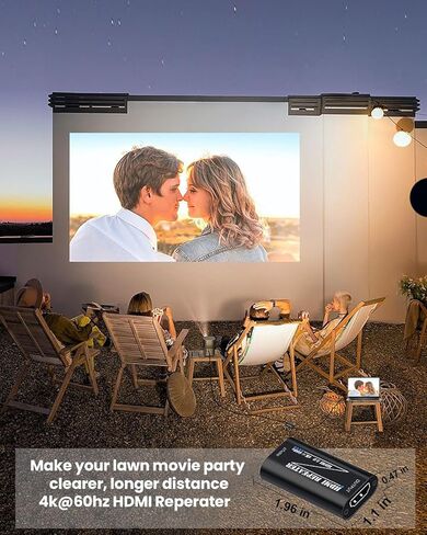 HDMI Booster,HD Amplifier Repeater 4K 60hz, HD Extender Amplifier Female to Female Cable Adapter,30M/100Ft HDMI 2.0 Signal Booster for PS4/DVD/TV Box etc with USB-C Power Supply Port in Kuwait