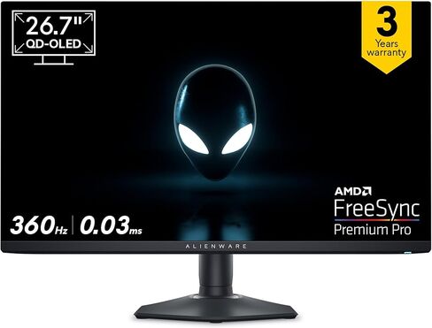 Alienware 32 PC Gaming Monitor-AW3225DM ، QHD (2560x1440) ، 1500R منحني ، 180 هرتز ، VA ، 1ms ، AMD FreeSync ، Vesa AdaptiveSync ، 95 ٪ DCI-P3 ، HDR400 ، DisplayPort ، 2 HDMI ، 3 USB ، 3 سنوات. in Kuwait