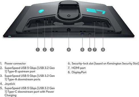 Alienware 32 PC Gaming Monitor-AW3225DM ، QHD (2560x1440) ، 1500R منحني ، 180 هرتز ، VA ، 1ms ، AMD FreeSync ، Vesa AdaptiveSync ، 95 ٪ DCI-P3 ، HDR400 ، DisplayPort ، 2 HDMI ، 3 USB ، 3 سنوات. in Kuwait