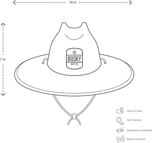 Bosky Hat Co. Sun Shade Straw Hats | نهر شاطئ الصيد | UPF 50 in Kuwait