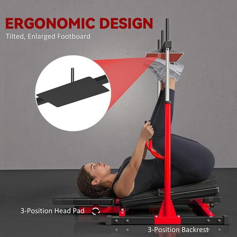 Soozier Vertical Leg Press Machine, 660LBS Capacity, Leg Strength Training Machine with Adjustable Leg, Back, and Head Positions for Home Gym, 2" Olympic Plate Compatible in Saudi Arabia