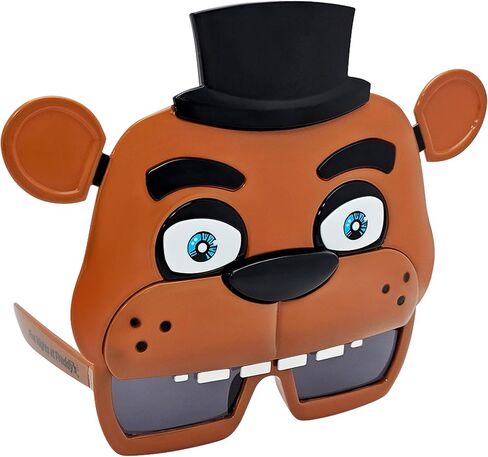 Sun-Staches Official Freddy Fazbear Sunglasses | Five Nights at Freddy's Costume Accessory | One Size Fits Most in Saudi Arabia
