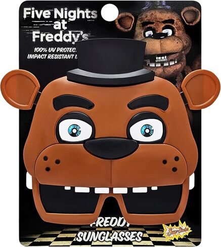 Sun-Staches Official Freddy Fazbear Sunglasses | Five Nights at Freddy's Costume Accessory | One Size Fits Most in Saudi Arabia