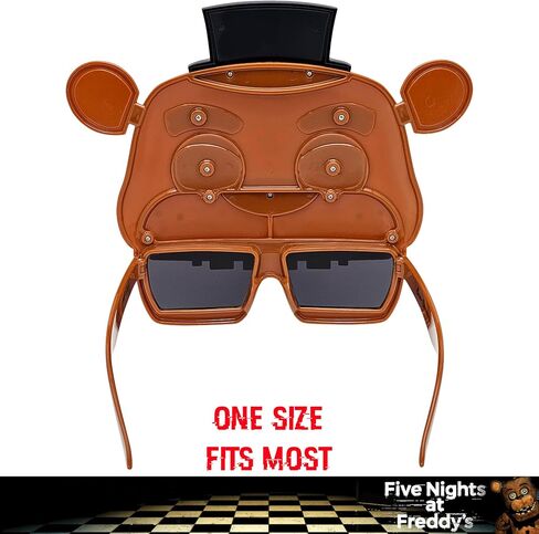 Sun-Staches Official Freddy Fazbear Sunglasses | Five Nights at Freddy's Costume Accessory | One Size Fits Most in Saudi Arabia