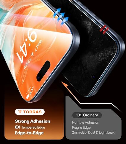 Torras Diamond Shield for iPhone 14 Pro Max Protector [حماية من الدرجة العسكرية] 9H+ Glass مقسّنًا [DATENT] in Saudi Arabia