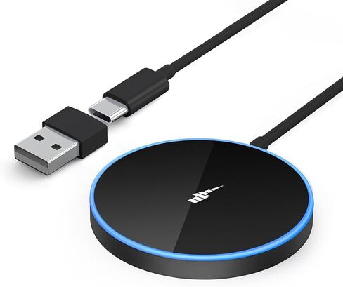 الشاحن اللاسلكي المغناطيسي الشاحن السريع السريع لـ iPhone 16 Pro Max/16 Pro/16/16 Plus/15/14/13/12 Series AirPods 3/2/Pro/Pro 2 in Kuwait