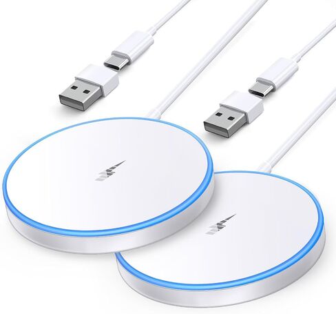 الشاحن اللاسلكي المغناطيسي الشاحن السريع السريع لـ iPhone 16 Pro Max/16 Pro/16/16 Plus/15/14/13/12 Series AirPods 3/2/Pro/Pro 2 in Kuwait