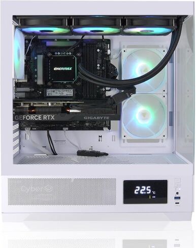 AVGPC Whirlwind Gaming PC | AMD Ryzen 7 9700x Zen 5 | Geforce RTX 5070 | 32GB 6000MHz DDR5 | 1tb NVME M.2 SSD | 360mm AIO السائل التبريد | wifi/ac | Windows 11 Home Black in Kuwait