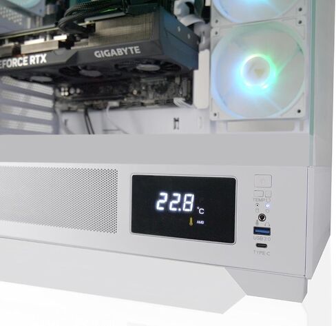 AVGPC Whirlwind Gaming PC | AMD Ryzen 7 9700x Zen 5 | Geforce RTX 5070 | 32GB 6000MHz DDR5 | 1tb NVME M.2 SSD | 360mm AIO السائل التبريد | wifi/ac | Windows 11 Home Black in Kuwait