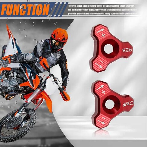 48mm Front Shock Absorber Fork Knob Adjuster Bolt Compatible with EXC SX SXF XCW XCF EXCF EXCR 125 150 250 300 350 400 450 500 525 Orange in Saudi Arabia