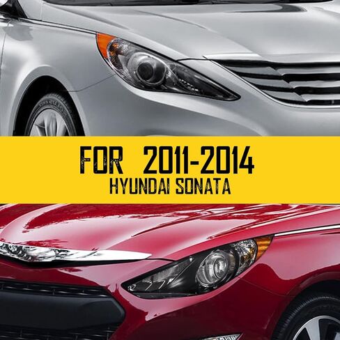 مجموعة المصابيح الأمامية Torchbeam ، بديل لعام 2011-2014 Sonata GLS/Limited/SE (باستثناء الهجين) ، مجموعة العدسة السوداء مجموعة العدسات السوداء وجانب السائق 2pcs in Saudi Arabia