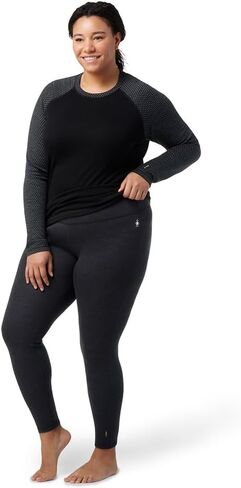 SmartWool Women's Plus Classic Thermal Merino Wool Base Layer - Mid Rise Bottom (Slim Fit) Black in Saudi Arabia
