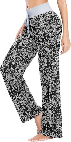 Naanle Women's Trendy Funny Pattern Girls Comfy Casual Pajama Pants Large Soft Drawstring Yoga Lounge & Sleepwear Bottom in Saudi Arabia