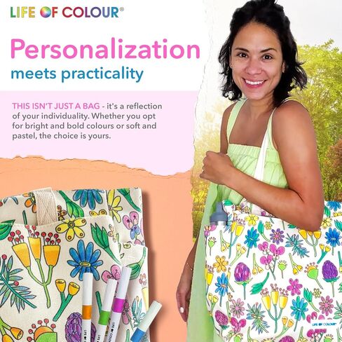 Life of Colour Painting Kit - 2 Flower in Vase Boards Acrylic Paint Pens for No Mess Painting - Impressive 15.7 x 11.8 Inches Ready for Joyful Display - Arts and Crafts for Adults in Saudi Arabia