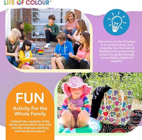 Life of Colour Painting Kit - 2 Flower in Vase Boards Acrylic Paint Pens for No Mess Painting - Impressive 15.7 x 11.8 Inches Ready for Joyful Display - Arts and Crafts for Adults in Saudi Arabia