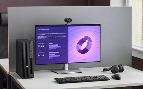 Dell Inspiron 3910 Business Desktop Computer ، 12th Gen Intel Core I5-12400 ، Windows 11 Pro ، RAM 16GB ، 512GB SSD ، Intel UHD Graphics ، Bluetooth ، WiFi ، لوحة المفاتيح والماوس ، Mist Blue in Kuwait