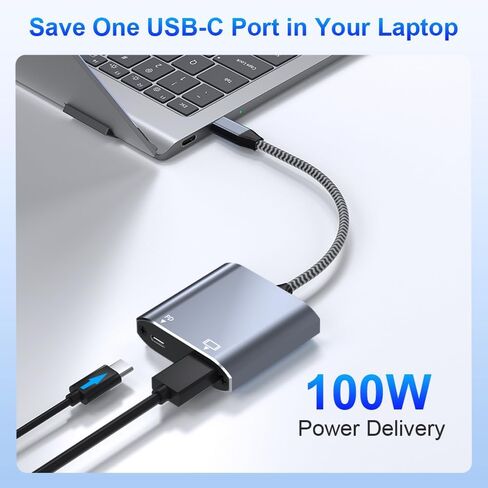 USB C إلى محول HDMI ، 4K USB Type-C إلى محول HDMI [Thunderbolt 4/3Compatible] متوافق مع iPhone 15/15PRO/15Promax ، MacBook Air/Pro in Kuwait