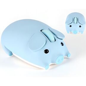 الماوس اللاسلكي الوردي لطيف تصميم خنزير التصميم بلوتوث مزدوج الوضع المحمول مضغوطة خفيفة الوزن صامت صامت كاواي الفئر in Kuwait