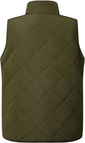 SHEWIN Women Puffer Vest Casual Stand Collar Sleeveless Puffer Jacket Warm Winter Reversible Zip Up Outerwear with Pockets in Saudi Arabia