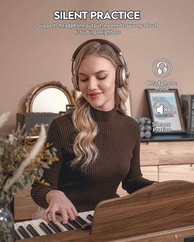 Strich Digital Piano 88 Keys ، لوحة مفاتيح مرجحة للمطرقة ، لوحة مفاتيح البيانو الكهربائية ذات الحجم الكامل مع حامل ، مكبرات صوت 25Wx2 ، تدعم USB-Midi/Wireless Connecting SDP-300S (نمط الأثاث) in Kuwait