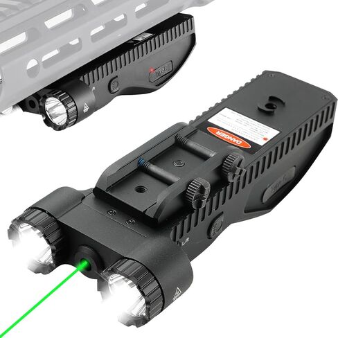 2000 LUMEN MLOK و PICATINNY مثبتة على المصباح التكتيكي للليزر الأخضر الليزر (IR) ليزر 3 في 1 ، مع مفتاح ضغط عن بُعد للبندقية in Kuwait