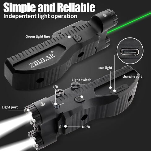 2000 LUMEN MLOK و PICATINNY مثبتة على المصباح التكتيكي للليزر الأخضر الليزر (IR) ليزر 3 في 1 ، مع مفتاح ضغط عن بُعد للبندقية in Kuwait