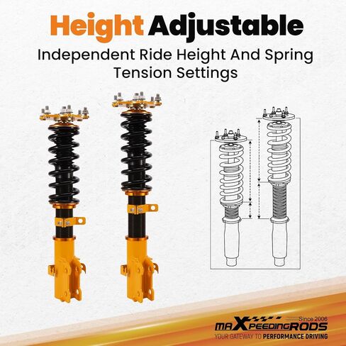 maXpeedingrods Coilovers for Honda CR-V 1996-2001 RD1 RD2 RD3 FWD & AWD, Height Adjustable Coilovers Suspension Kit, Preset Damping Shock Absorber Struts, Lowering Kit Blue in Saudi Arabia