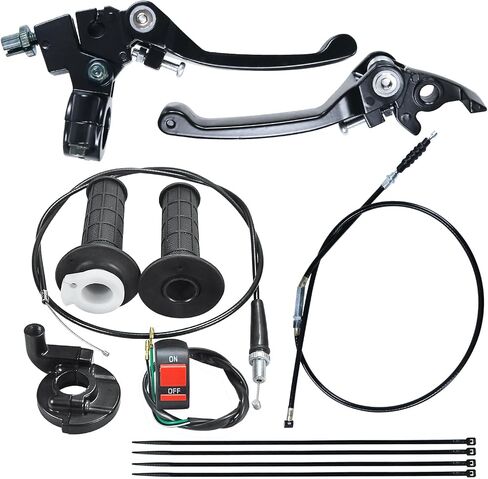 Folding Clutch Brake Lever Cable Throttle Handle Grips Cable Kit for 50cc 70cc 110cc 125cc 150cc Apollo RFZ125 DBX15 X18 X19 Tao Tao DB17 DB27 Coolster M125 SSR Pit Dirt Bike Motorcycle Blue in Kuwait